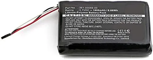 Synergy Digital GPS Battery, Compatible with Garmin ZUMO 390LM GPS, (Li-Pol, 3.7V, 1800mAh) Ultra High Capacity, Replacement for Garmin 361-00059-00 Battery