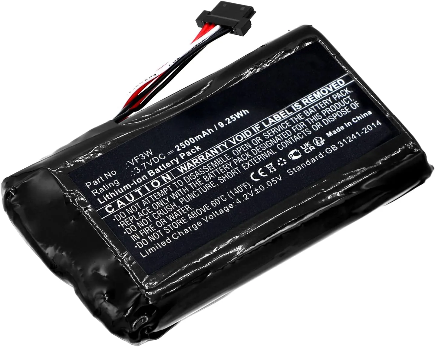 Synergy Digital GPS Battery, Compatible with Tomtom Rider 550 GPS, (Li-ion, 3.7V, 2500mAh) Ultra High Capacity, Replacement for Tomtom VF3W Battery