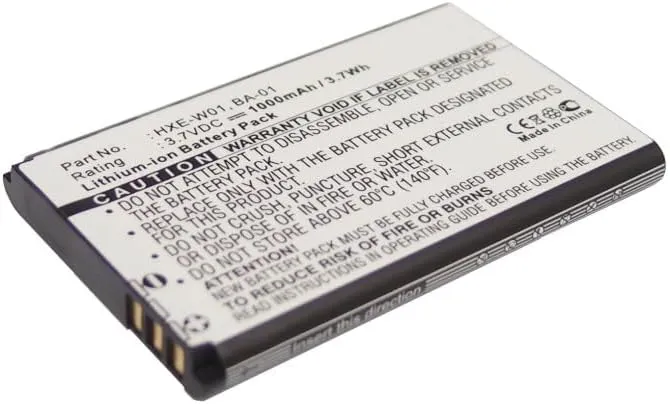 Synergy Digital GPS Battery, Compatible with Wintec WBT-100 GPS, (Li-ion, 3.7V, 1000mAh) Ultra High Capacity, Replacement for Haicom BA-01 Battery