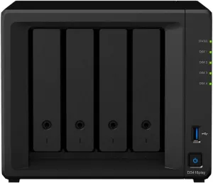 Synology DiskStation DS418play Mini Desktop NAS Server, Intel Celeron J3355 Dual-Core, 6GB DDR3L RAM, 4TB SSD, DSM Software