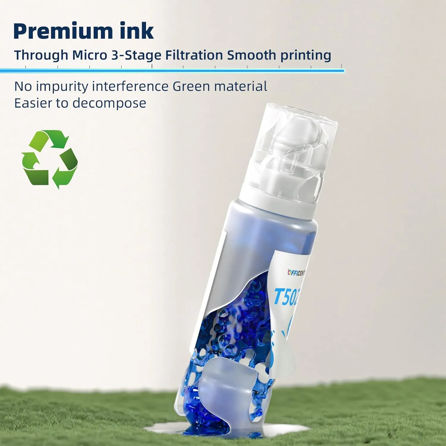 T502 502 Ink Refill Bottles for Ecotank ET2760 ET-4760 ET2750 ET-3760 ET-2850 ET-15000 ST-4000 ST-2000 ET-3710 ET-3850 ET-3750 ET-4850 ET-3830 ET4750 ET2700 ST3000 ET3700 Printer(2BK C M Y)
