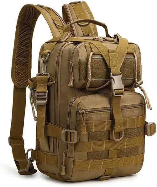 Tactical Backpack Military Molle Hiking 36-55L Outdoor mountaineering bag trekking touring fishing black