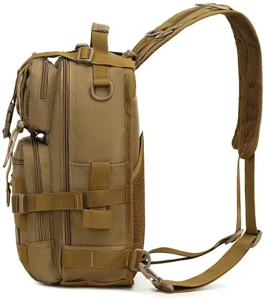Tactical Backpack Military Molle Hiking 36-55L Outdoor mountaineering bag trekking touring fishing black
