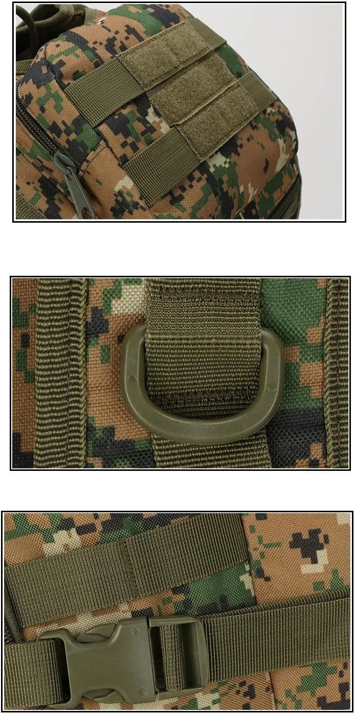 Tactical Backpack Military Molle Hiking 36-55L Tactical Bag Outdoor Camouflage Mountaineering Bag Jungle Camouflage
