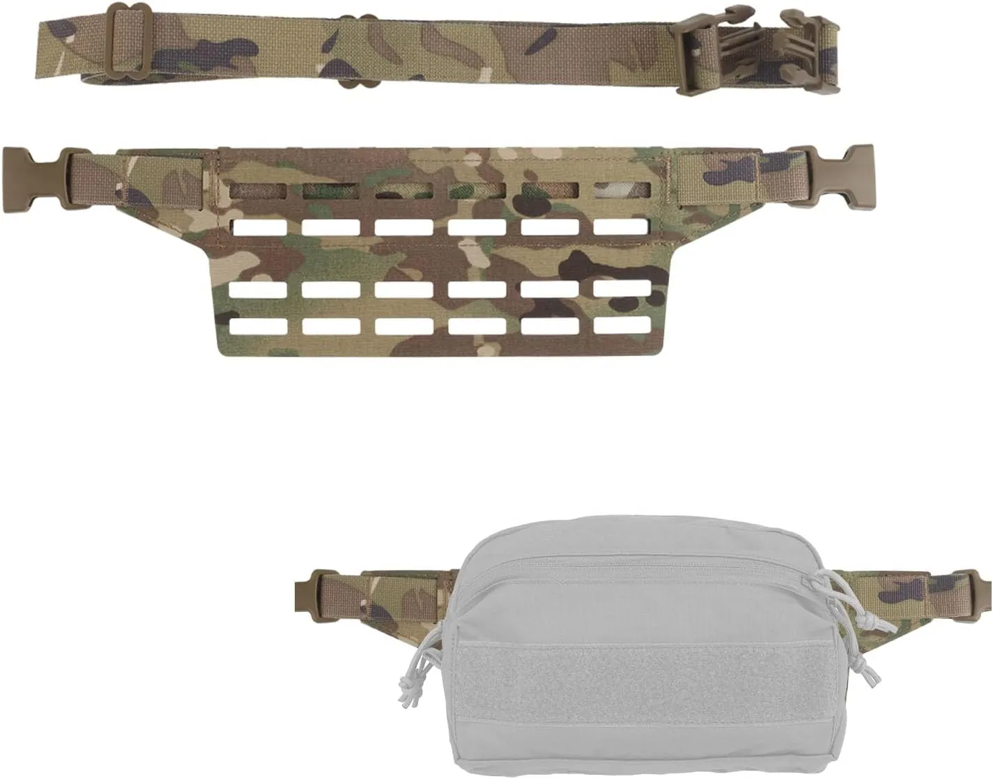 Tactical Fanny Pack Adapter Panel Waist Belt Extension Platform for Molle Pouches Magazine Pouch