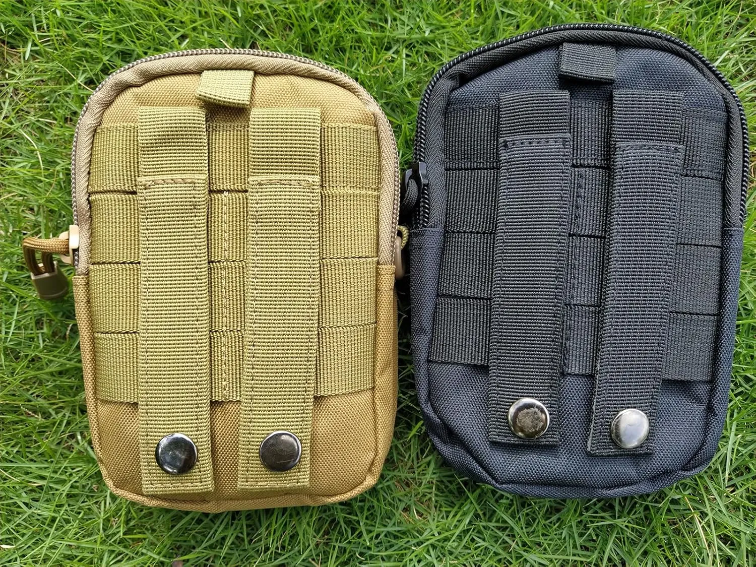 Tactical Waist Packs, Military Molle Compact Waist Bag, Multifunctional Fanny Pack Pouch for Camping Hiking Cycling Hunting Climbing Travel (Black)