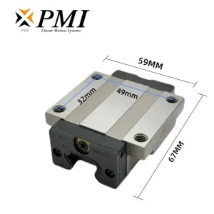 Taiwan PMI MSB20E Linear Guide Bearings, Slider Block MSB20ESSFC Carriage for CO2 Laser Engraving Cutting Machine