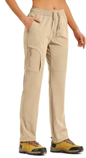 TBMPOY Women's Hiking Pants Water Resistant Lightweight Quick Dry Cargo Travel Fishing Work Camping Pant with 4 Pockets