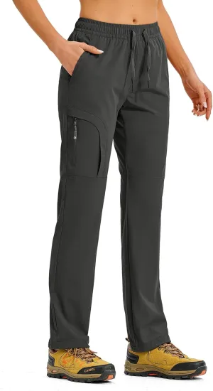 TBMPOY Women's Hiking Pants Water Resistant Lightweight Quick Dry Cargo Travel Fishing Work Camping Pant with 4 Pockets