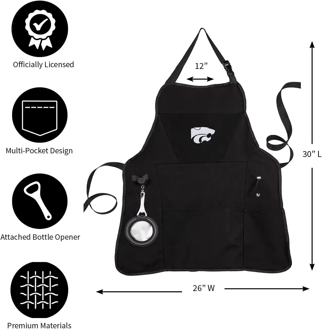 Team Sports America University of Michigan Grilling Apron | Bottle Opener and Insulated Beverage Holder | Adjustable Straps