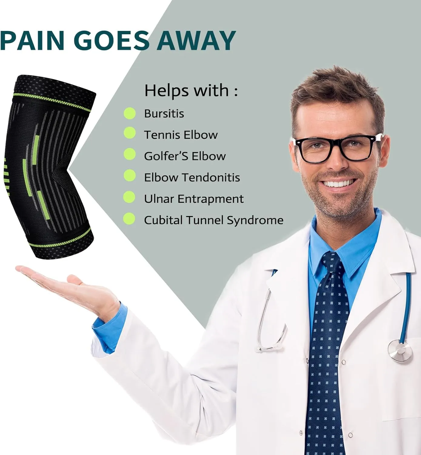 Tennis Elbow Sleeve,Elbow Compression Sleeve, Elbow Brace For Tendonitis and Tennis Elbow,Golfers, Arthritis, Bursitis. Elbow Pain Relief,Weightlifting, Fit for Men & Women