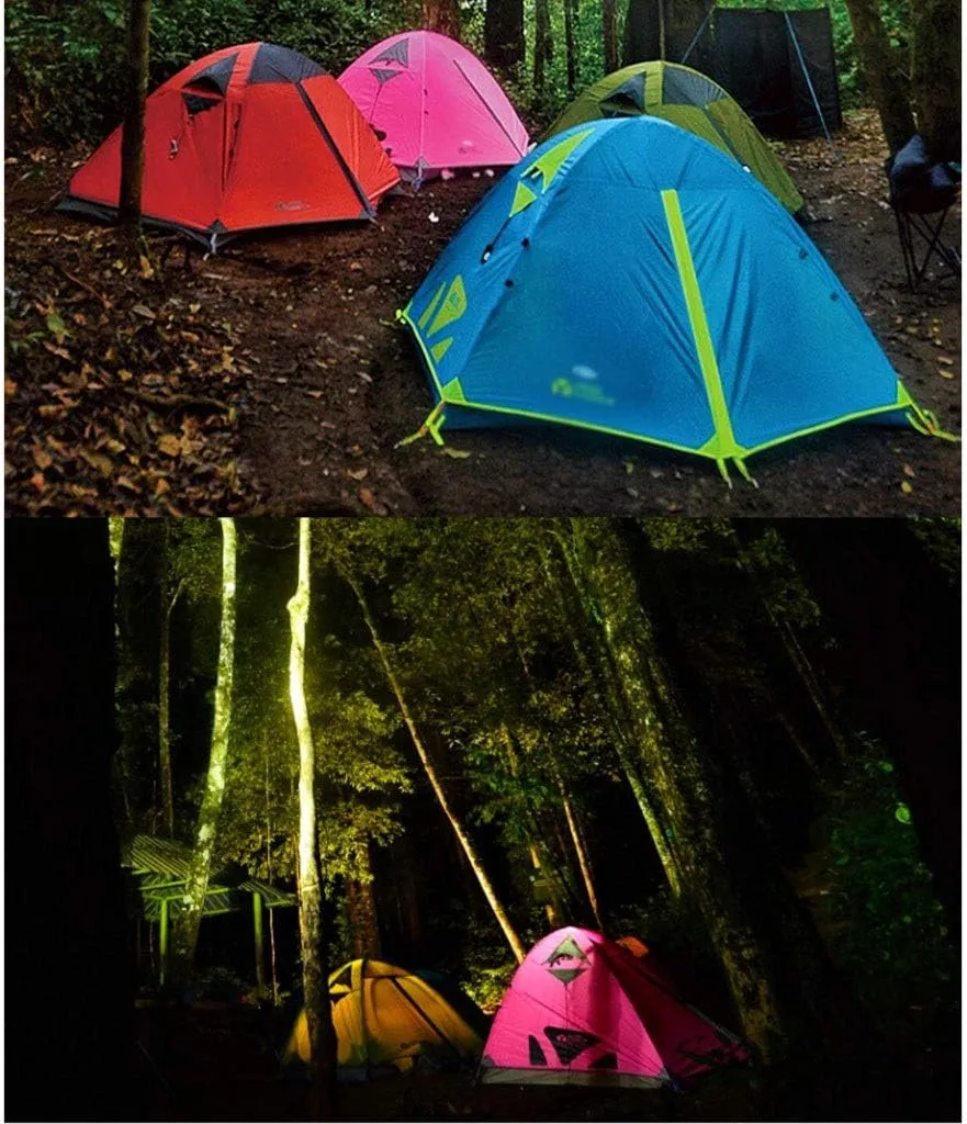Tent for Camping Ultralight Camping Tent 2 Person 20D Silicone Easy Set Up Double Layer Waterproof 4 Season Tent for Outdoor Hiking Large Space for Picnic Outdoors