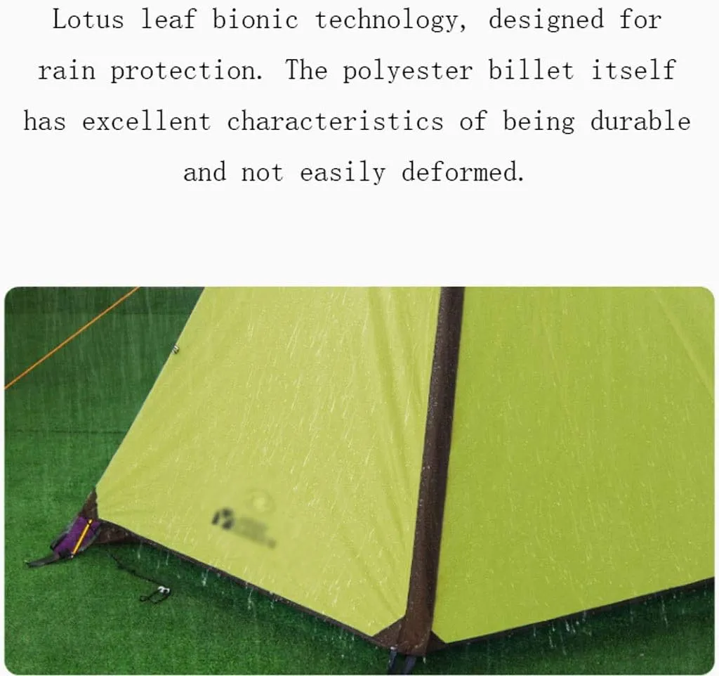 Tent for Camping Ultralight Camping Tent 2 Person 20D Silicone Easy Set Up Double Layer Waterproof 4 Season Tent for Outdoor Hiking Large Space for Picnic Outdoors