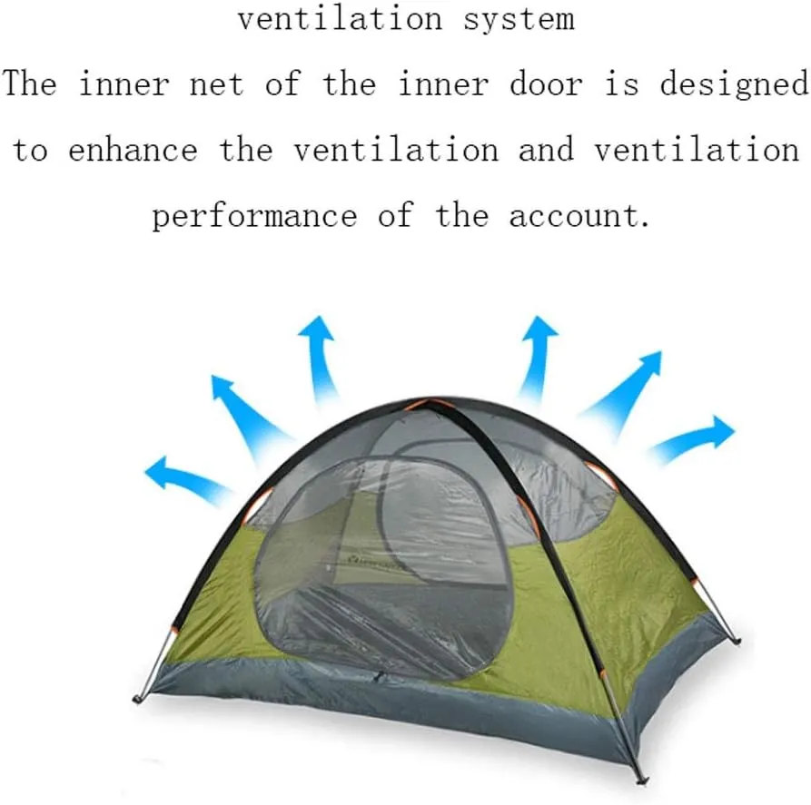 Tent for Camping Ultralight Camping Tent 2 Person 20D Silicone Easy Set Up Double Layer Waterproof 4 Season Tent for Outdoor Hiking Large Space for Picnic Outdoors