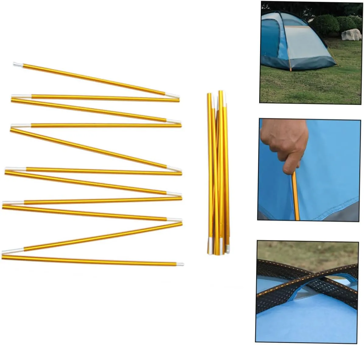 Tent Poles Tent Canopy Pole Tarps Heavy Duty Camping Tents Canopy Support Tool Portable Tent Anti-Over