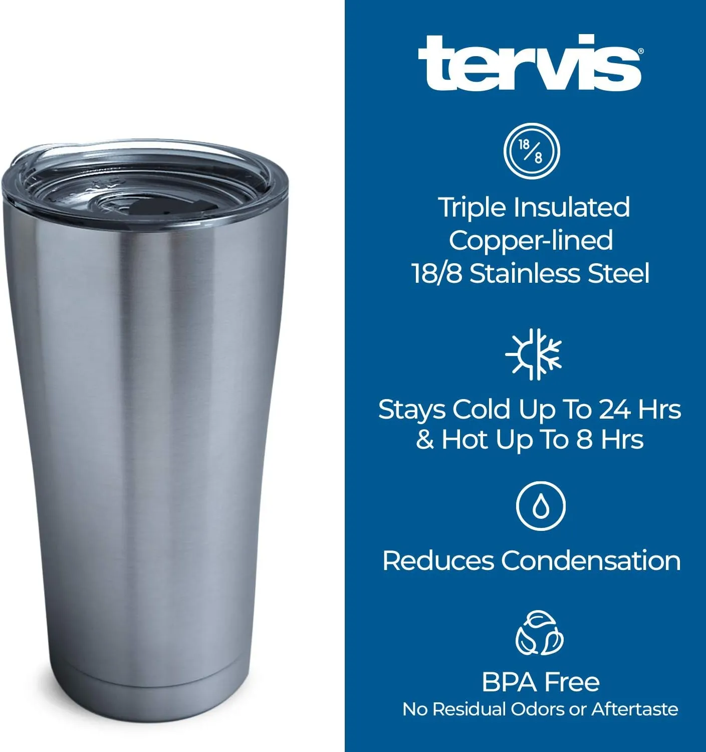 Tervis Friends Pattern Triple Walled Insulated Tumbler Travel Cup Keeps Drinks Cold & Hot, 20oz Legacy, Stainless Steel