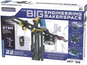 Thames & Kosmos Big Engineering Makerspace | Science Kit | 22 Physics Lessons & Experiments | Toy of The Year Award Finalist | Homeschool | Learning Pod | STEM Kit