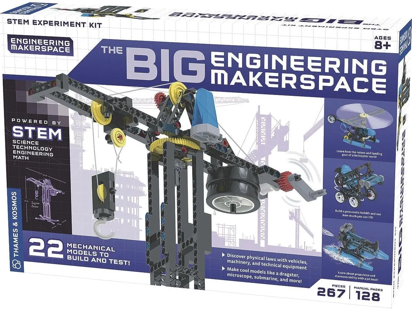 Thames & Kosmos Big Engineering Makerspace | Science Kit | 22 Physics Lessons & Experiments | Toy of The Year Award Finalist | Homeschool | Learning Pod | STEM Kit