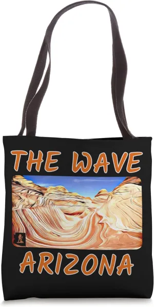 The Wave Arizona Sandstone Rock Formation Hike Tote Bag