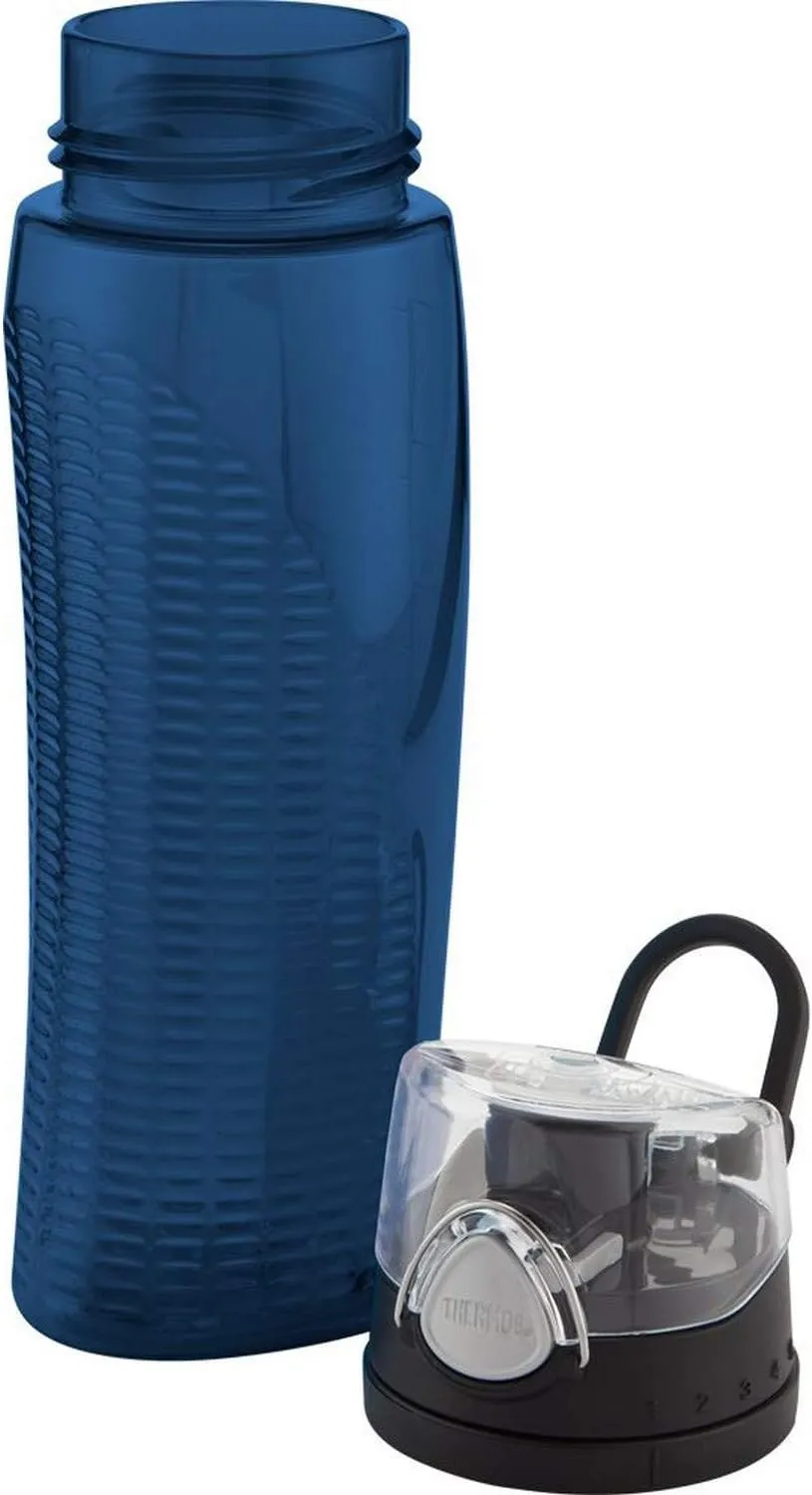 Thermos 10792 Hydration Water Bottle with Meter, Midnight Blue, 710 ml
