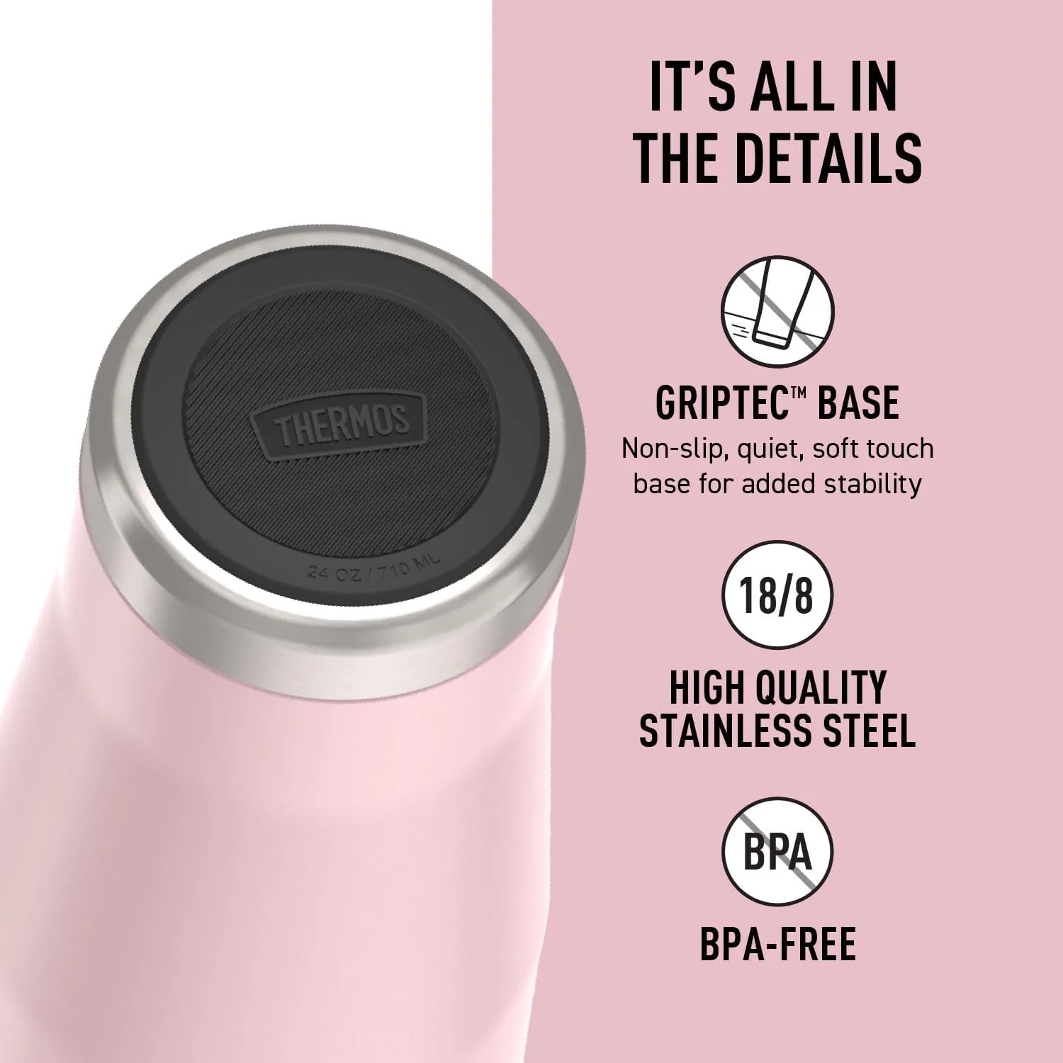 THERMOS ICON SERIES, Stainless Steel Cold Tumbler, 24 Ounce, Glacier