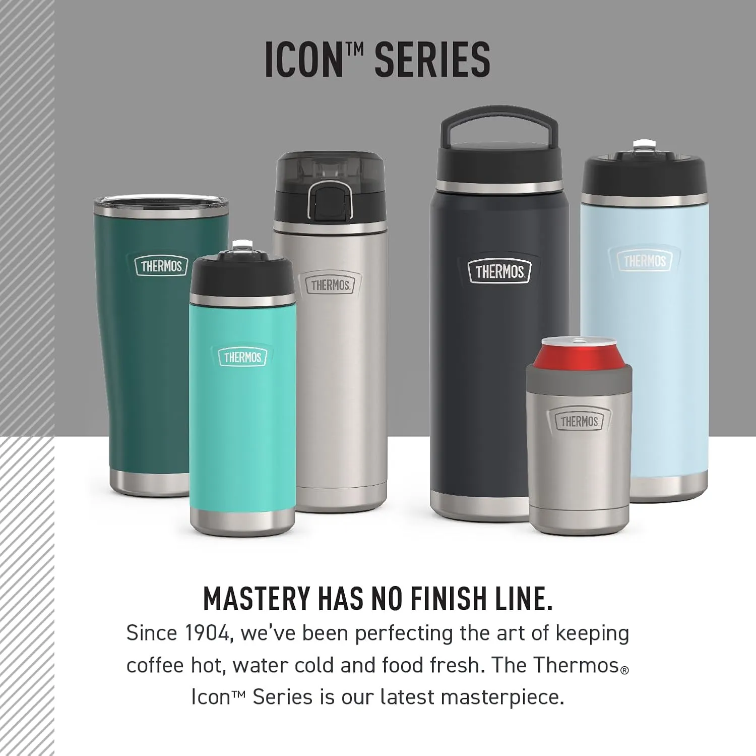 THERMOS ICON SERIES, Stainless Steel Cold Tumbler, 24 Ounce, Glacier