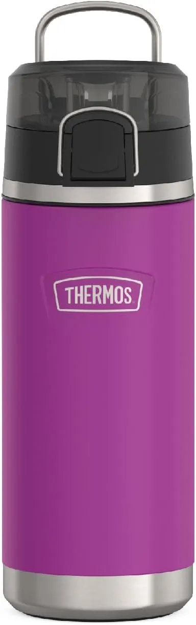 THERMOS ICON SERIES, Water Bottle with Spout - 18 Ounce, Plum - Stainless Steel Vacuum Insulated Water Bottle with Lid