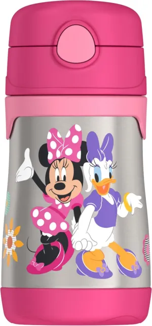 THERMOS Vacuum Insulated Stainless Steel 10oz Straw Bottle, MINNIE MOUSE