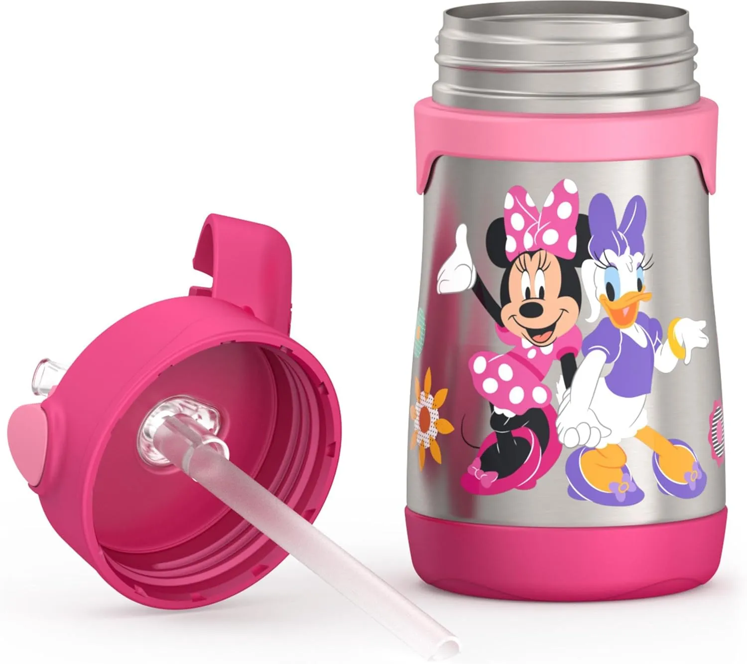 THERMOS Vacuum Insulated Stainless Steel 10oz Straw Bottle, MINNIE MOUSE
