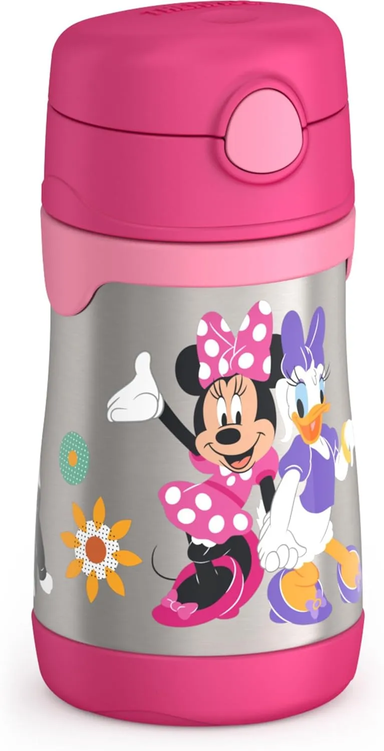 THERMOS Vacuum Insulated Stainless Steel 10oz Straw Bottle, MINNIE MOUSE