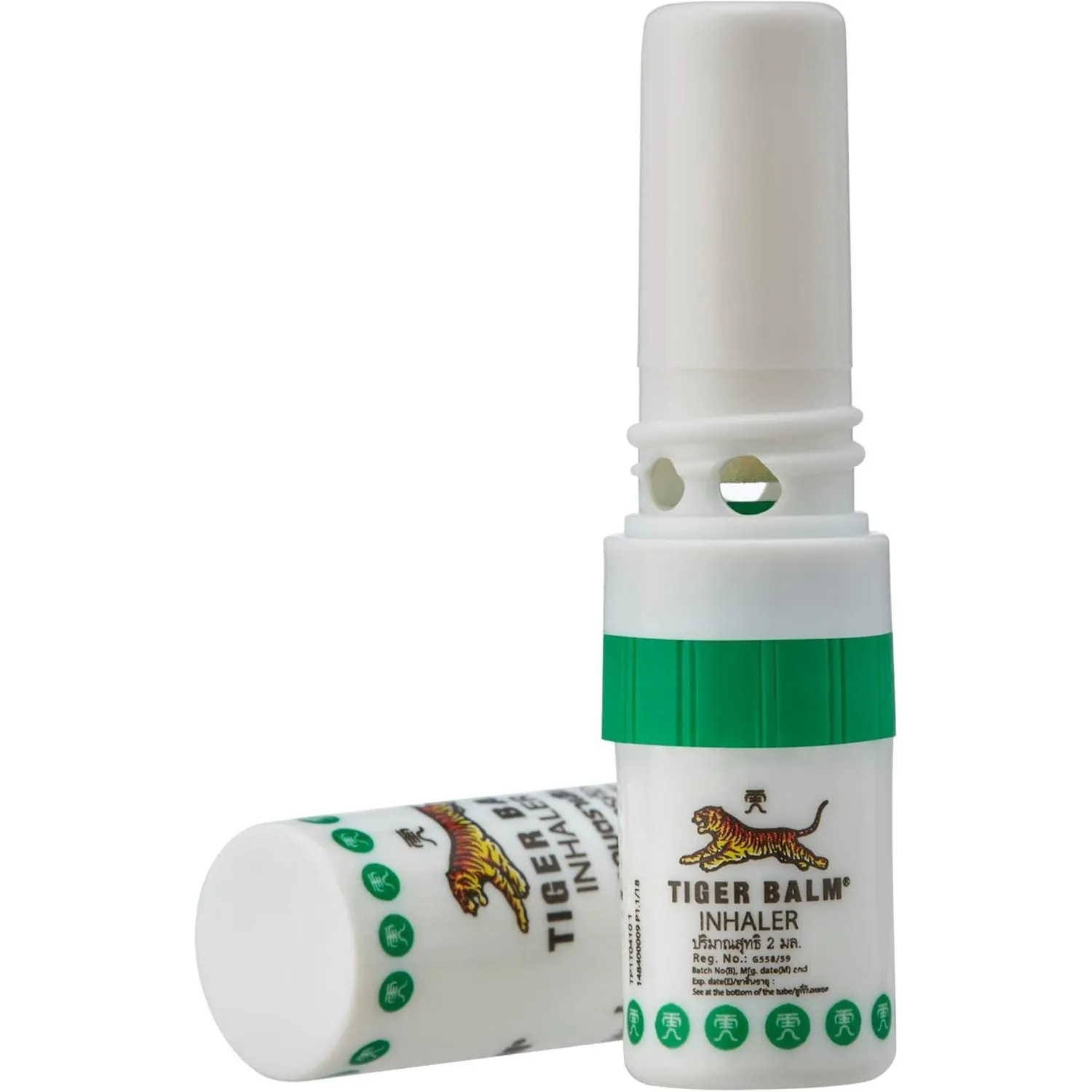 Tiger Balm 2-in-1 Inhaler, 2ml – Effective Dual Action Relief for Nasal Congestion & Headaches from Cold