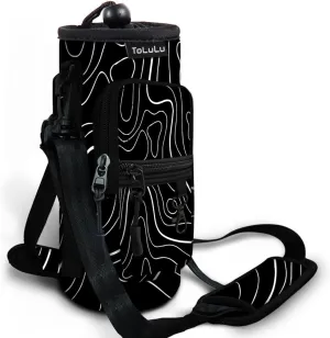 ToLuLu 25/32/40oz Water Bottle Carrier Bag Pocket,Insulated Neoprene Adjustable Shoulder Strap Water Bottle Pouch Case, Crossbody Water Bottle Holder Sling Sleeve for Men Women Adults