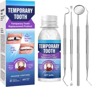 Tooth Filling Repair Kit, Moldable Tooth Repair Kit for Men and Women, Regain Your Confident Smile