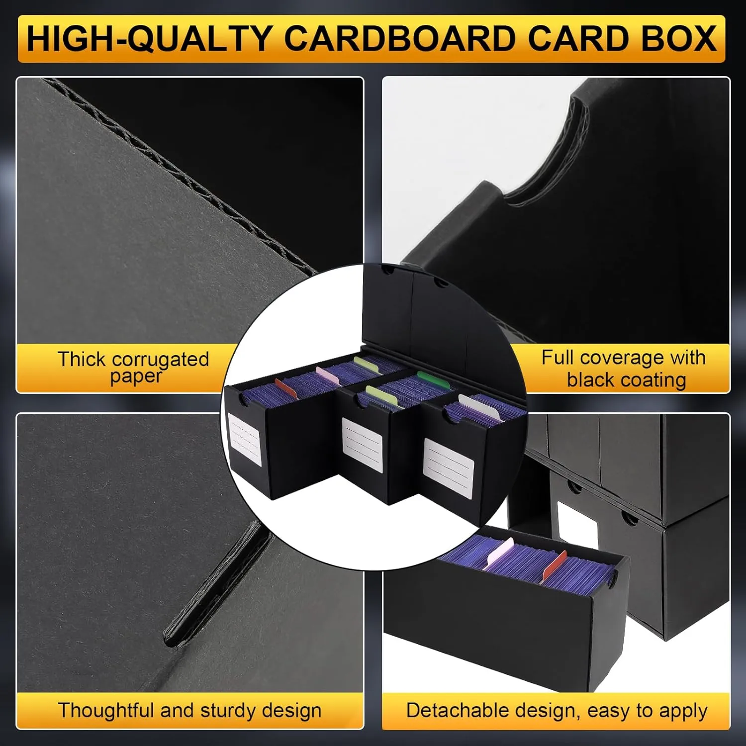 Toploader Storage Box for 3" x 4" 35pt Rigid Card,Holds 2600  Toploaders,Trading Card Organizer with 24 Drawer Box,72 Dividers,3 Label and 5 Tapes,Perfect Top Loaders Holder and Sports Card Storage