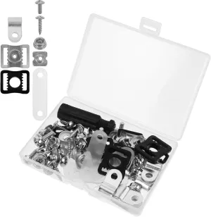TOYANDONA 57pcs Helmet Hardware Repair Kit for Football Hockey Baseball and Softball Includes Clips Screws Nuts and Chin Strap Adapter Effortless Repairs for Extended Helmet Life