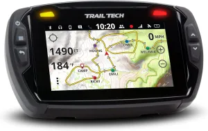 Trail Tech 922-122 Voyager Pro GPS Kit with Digital Gauge Trail Maps 4-Inch TFT LCD Touch Screen, Buddy Tracking, Handsfree Bluetooth