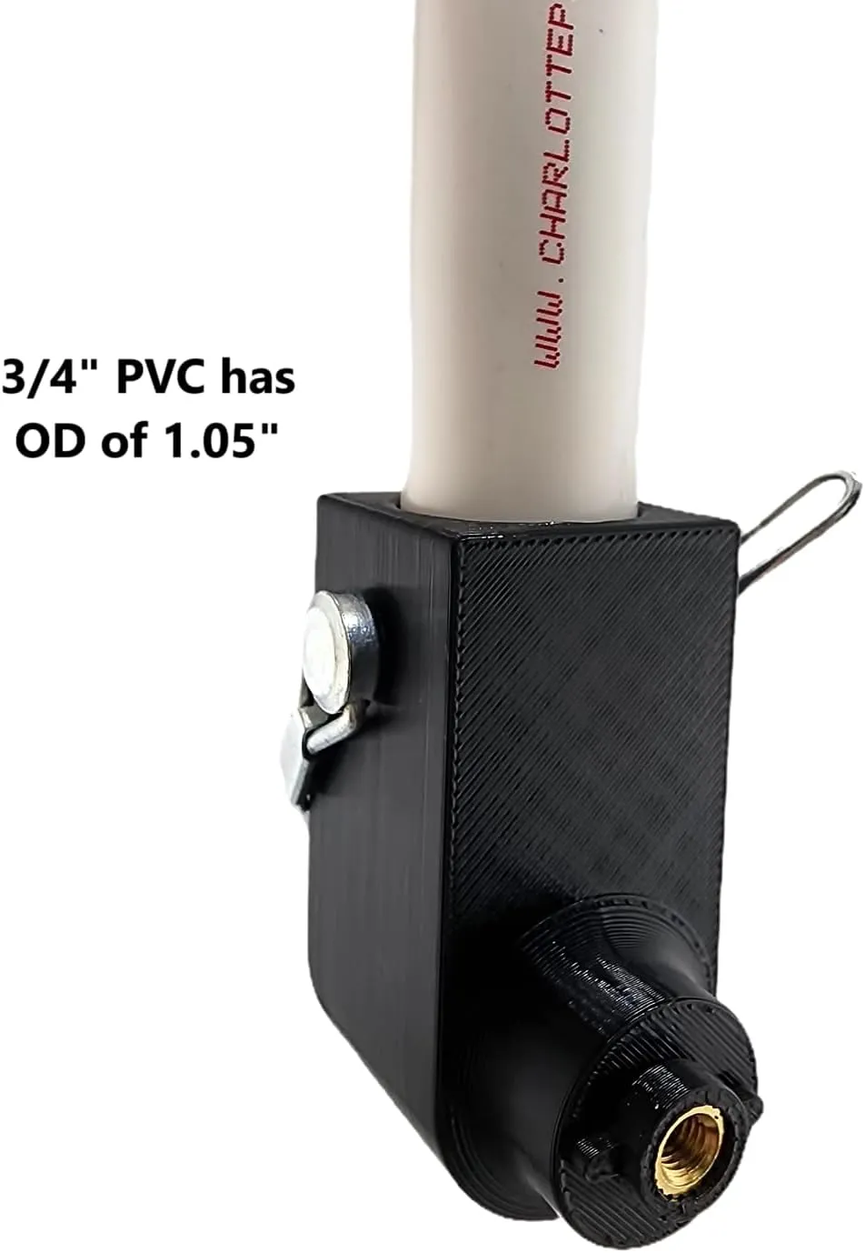 Transducer Mount for Lowrance Eagle Eye 9 - for 3/4" PVC, Summit or HDI Pole, Adjustable Clamp Style for 1" to 1.5" Pole