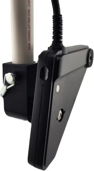Transducer Mount for Lowrance Eagle Eye 9 - for 3/4" PVC, Summit or HDI Pole, Adjustable Clamp Style for 1" to 1.5" Pole