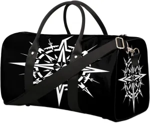 Travel Duffle Bag Vintage White Compass Foldable Travel Bags for Men Women, 17 Inch Gym Bag Workout Bag Carry on Weekender Overnight Bag for Gym Travel