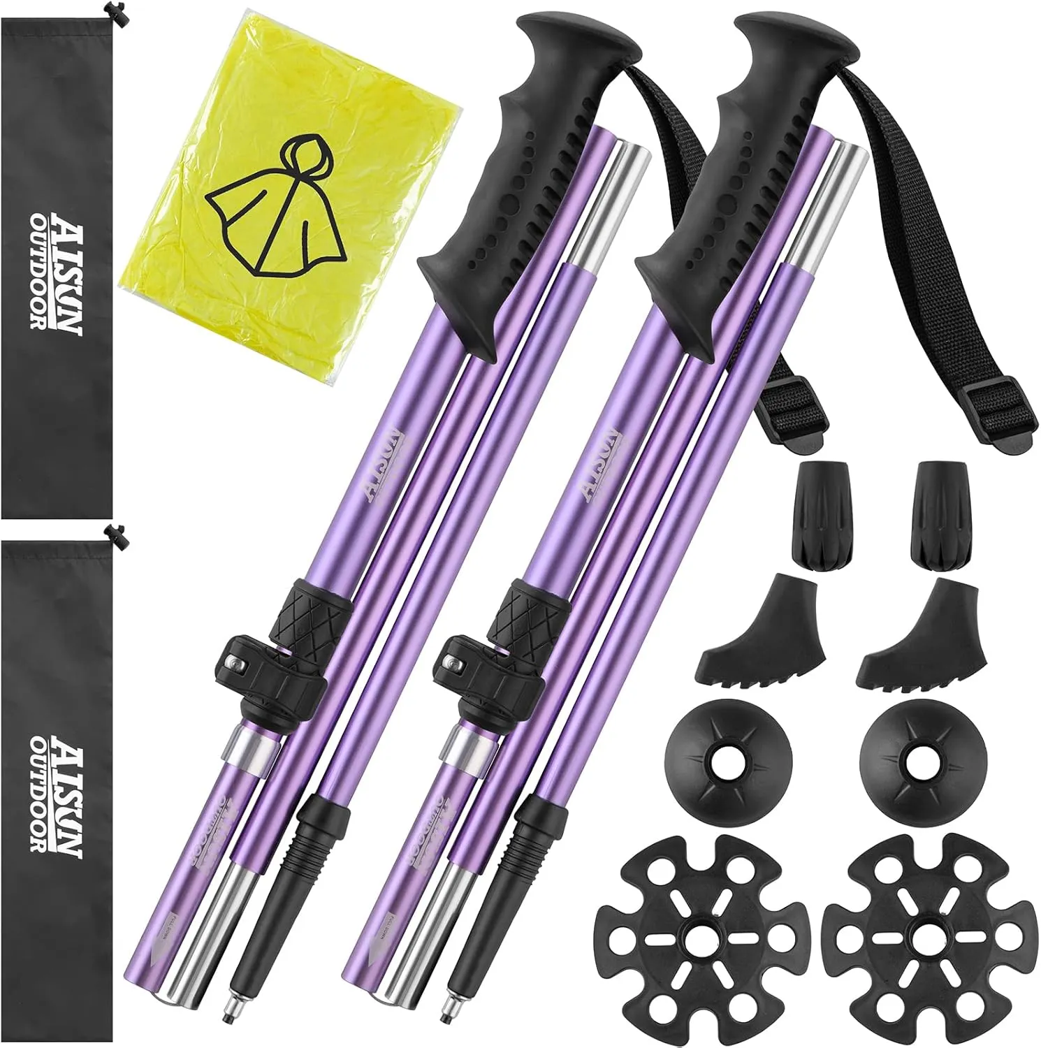 Trekking Walking for Hiking Walking Climbing for Men Women Aluminum Lightweight Collapsible
