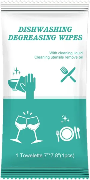 twoworld Disposable Dish Cleaning Wipes,Dish Wipes for Washing Dishes No Water for Camping Travel Kitchen Outdoor(pack of 100)