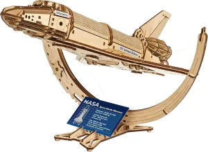 UGEARS NASA Space Shuttle Discovery - Wooden Models to Build for Adults - Space Shuttle Model Kit - Mechanical 3D Puzzle Wooden Model Kit for Adults - Spacecraft Model with Detailed Features