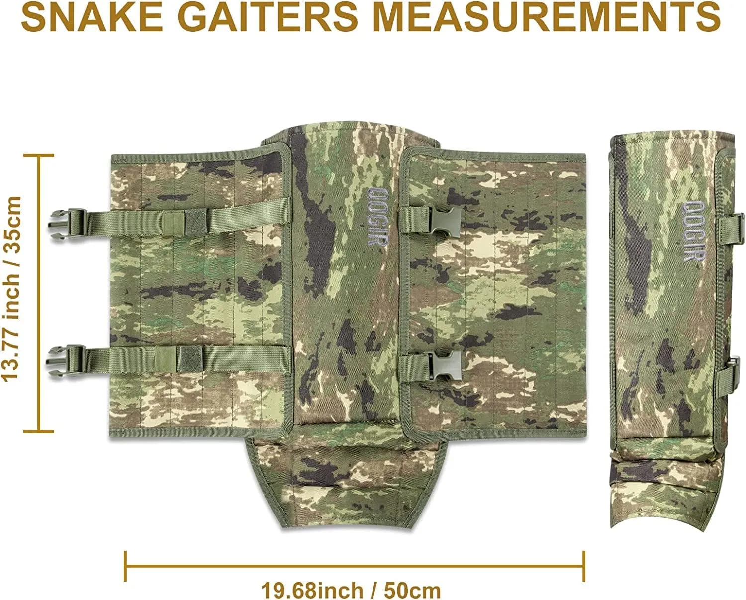 UIIHUNT Snake Gaiters, Waterproof Snake Chaps Snake Gaiter for Men Women, Adjustable Snake Bite Protection Snake Guards
