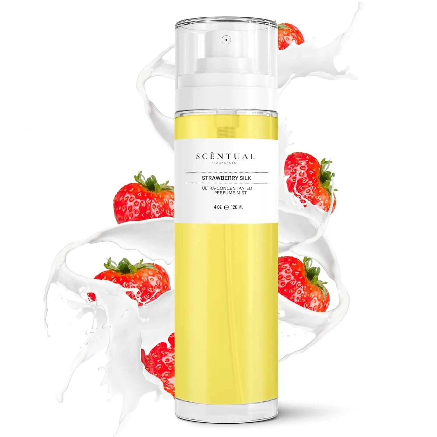 Ultra-Concentrated Hair & Body Perfume Mist, Long Lasting Women's Fragrance, Gourmand Perfumes for Women, Vegan and Cruelty Free (Strawberry Silk)