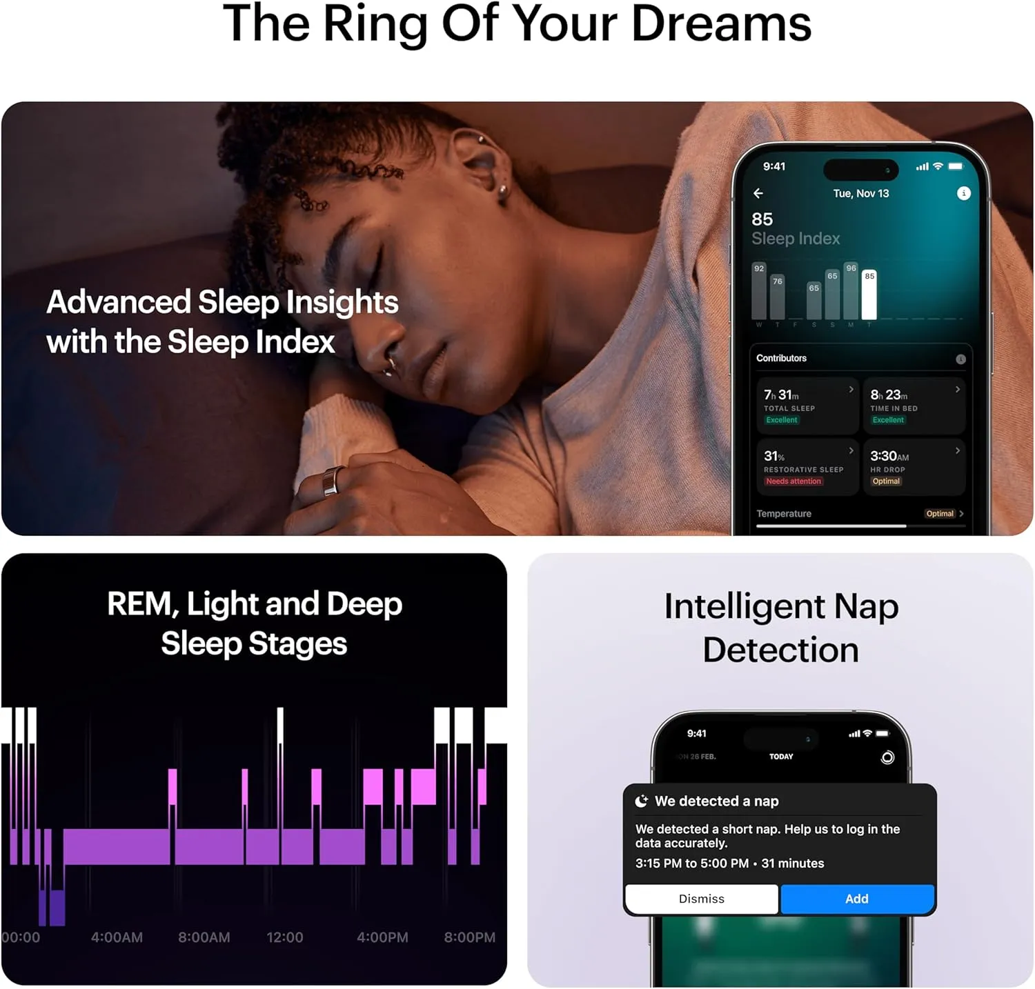 ULTRAHUMAN Ring AIR-Smart Ring Health Tracker, Size First Sizing Kit,Sleep Tracker,Smart Ring for Men/Women,Fitness Tracker (Made in India, Matte Grey, 7)