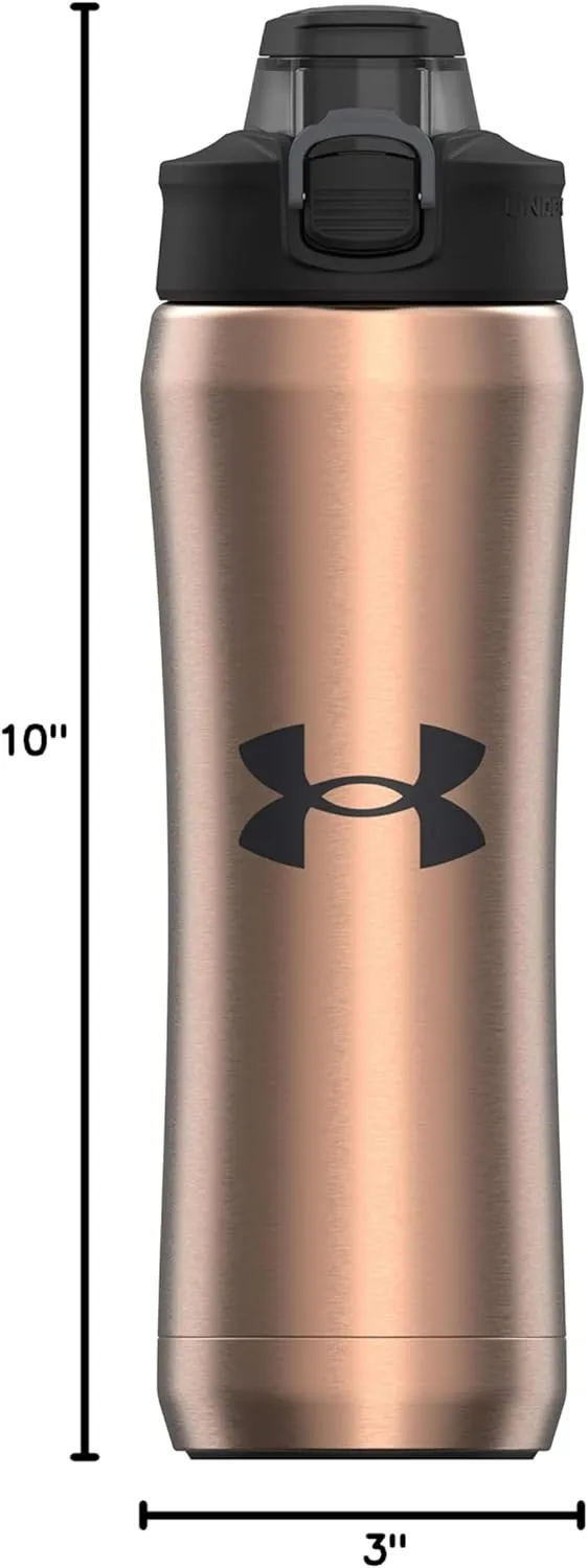 Under Armour 18oz Stainless Steel Water Bottle, Vacuum Insulated, Self Draining Protective Cap, Leak Proof, For Kids & Adults, All Sports, Gym