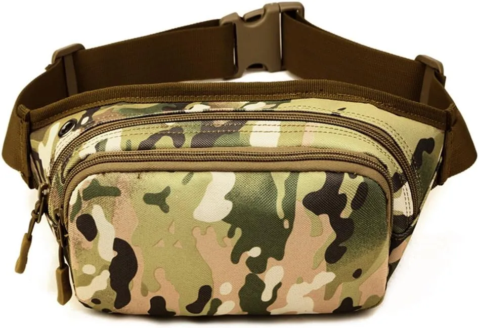 UNISTRENGH Fanny Pack Tactical Military Waist Pack Bag Waterproof Hip Belt Pouch for Outdoor Hunting Camping Trekking Climbing Bumbag