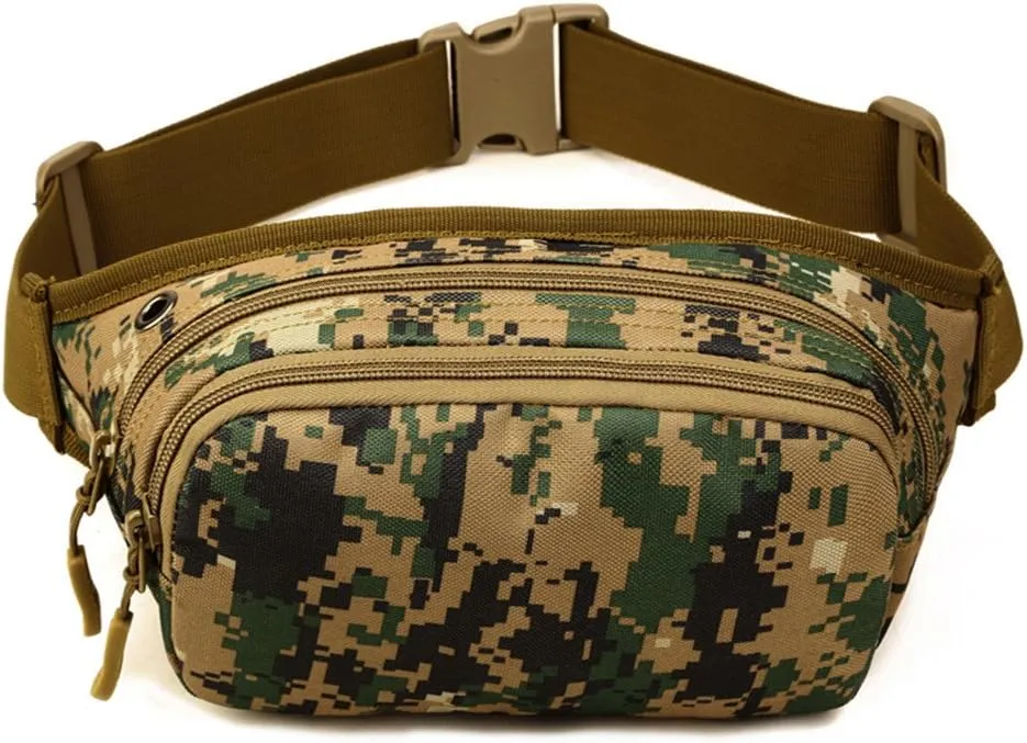 UNISTRENGH Fanny Pack Tactical Military Waist Pack Bag Waterproof Hip Belt Pouch for Outdoor Hunting Camping Trekking Climbing Bumbag