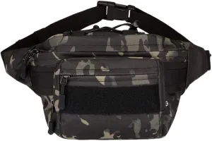 UNISTRENGH Tactical Fanny Pack Military Waist Bag Hip Belt Bumbag Utility Bags for Outdoor Hiking Climbing Fishing (Black-scorpion Camouflage)