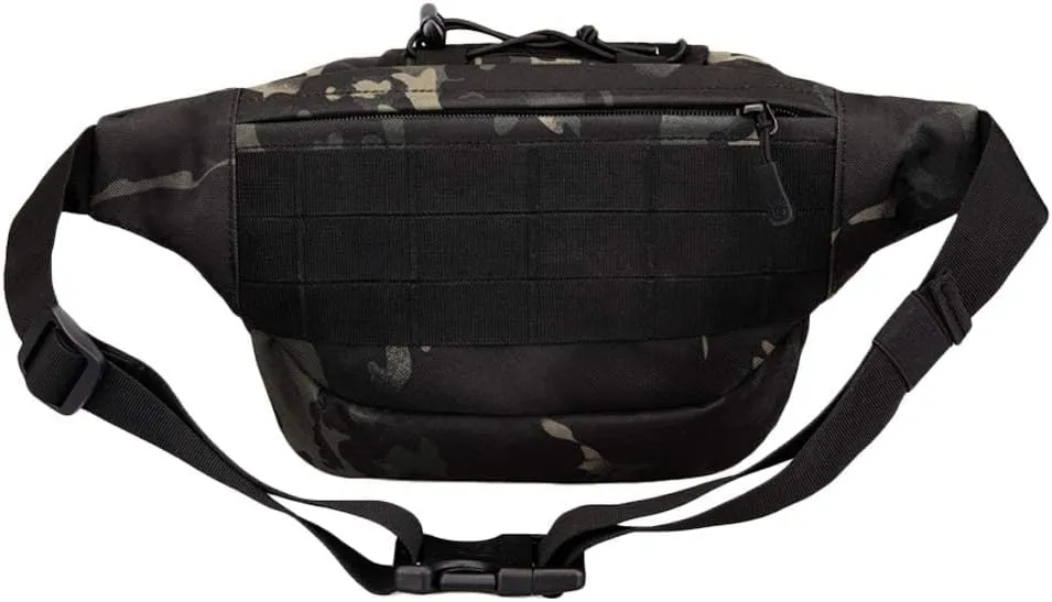 UNISTRENGH Tactical Fanny Pack Military Waist Bag Hip Belt Bumbag Utility Bags for Outdoor Hiking Climbing Fishing (Black-scorpion Camouflage)